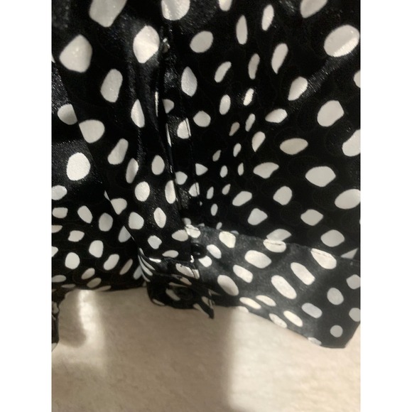 Kathie Lee Woman Black White‎ Polka Dot Button Up Long Sleeve Shirt Plus 22/24 - Picture 3 of 8
